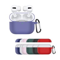 Factory wholesale split type silicone protective cover with hook cover case for Airpods Pro Case