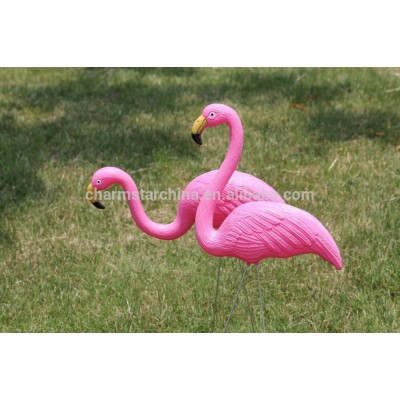 A tall and A shorter As a set Factory Supply Red Pink Flamingo Lawn Plastic Party Flamingo Garden Decor