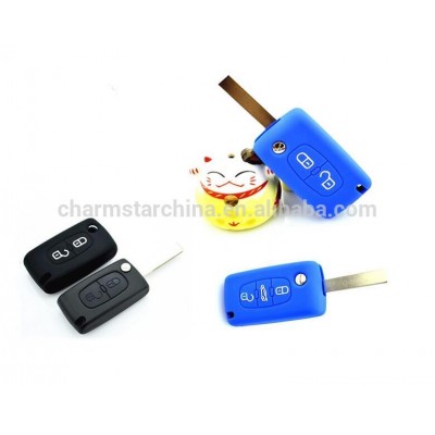 button remote key silicon cover / silicone car key cover case